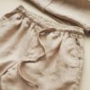 Pantalon Beige à Taille Élastique avec Cordon