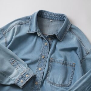 Chemise en Denim Bleu Clair Vintage